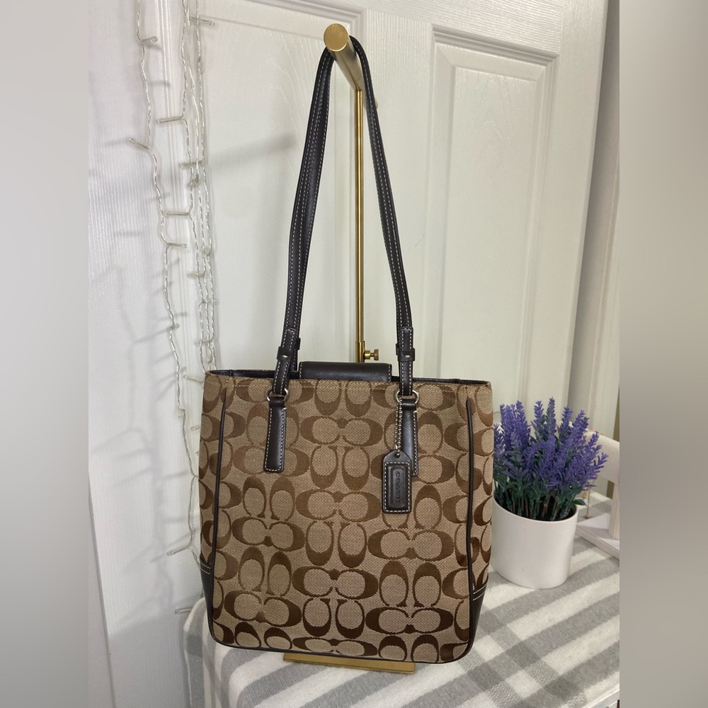 Coach Canvas Logo mini shoulder bag